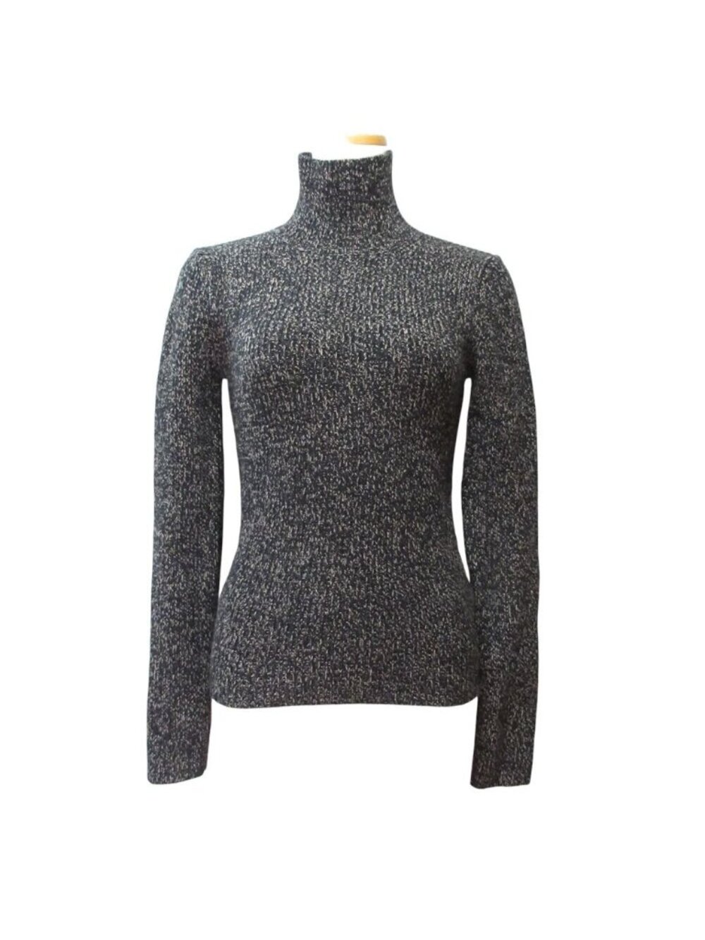 Max Mara Wool Cashmere High Neck Knit Sweater Black M